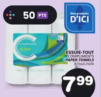 Marches Tradition COMPLIMENTS PAPER TOWELS offer