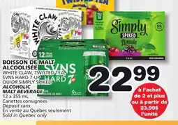 Marches Tradition WHITE CLAW, TWISTED TEA, SVNS HARD 7-UP SIMPLY SPIKED ALCOHOLIC MALT BEVERAGE offer