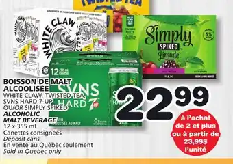 Marches Tradition WHITE CLAW, TWISTED TEA, SVNS HARD 7-UP SIMPLY SPIKED ALCOHOLIC MALT BEVERAGE offer
