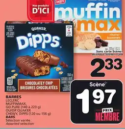 Marches Tradition LECLERC OR QUAKER CHEWY, DIPPS (120 ou 156 g) BARS offer