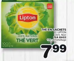 Marches Tradition LIPTON Vert, Noir TEA BAGS offer