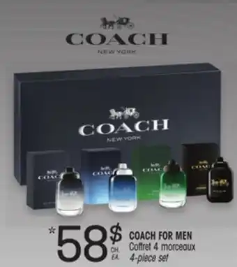 Uniprix COACH FOR MEN Coffret 4 morceaux/4-piece set offer