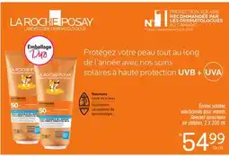 Uniprix LA ROCHE POSAY Écrans solaires sélectionnés pour enfants/Selected sunscreens for children offer