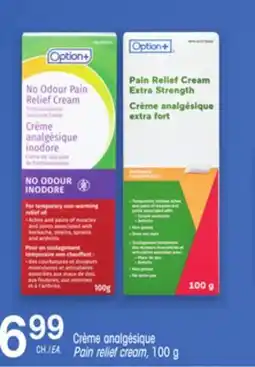 Uniprix OPTION+ Crème analgésique/Pain relief cream offer