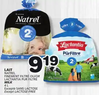 Marches Tradition NATREL MILK offer