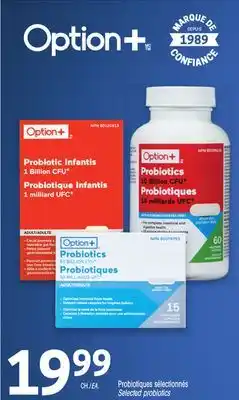 Uniprix OPTION+ Probiotiques sélectionnés / Selected probiotics offer