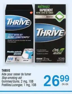 Uniprix THRIVE Aide pour cesser de fumer Stop-smoking aid Gommes/Gums, 2 mg, Pastilles/Lozenges, 1 mg offer