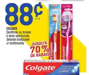Uniprix COLGATE Dentifrices ou brosses à dents sélectionnés/ Selected toothpastes or toothbrushes offer