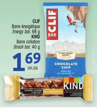 Uniprix CLIF Barre énergétique/Energy bar/KIND Barre collation/Snack bar offer
