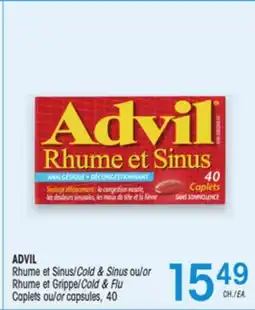 Uniprix ADVIL Rhume et Sinus/Cold & Sinus ou/or Rhume et Grippe/Cold & Flu Caplets ou/or capsules offer