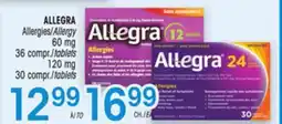 Uniprix ALLEGRA Allergies/Allergy 60 mg, 120 mg offer