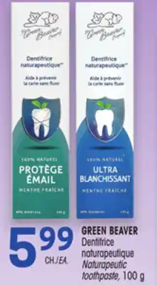 Uniprix GREEN BEAVER Dentifrice naturapeutique/Naturapeutic toothpaste offer