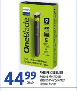 Uniprix PHILIPS ONEBLADE Rasoirs électriques sélectionnés/Selected electric razors offer