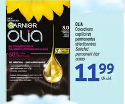 Uniprix GARNIER OLIA Colorations capillaires permanentes sélectionnées/ Selected permanent hair colors offer