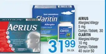 Uniprix AERIUS Allergies/Allergy, CLARITIN Allergies/Allergy offer