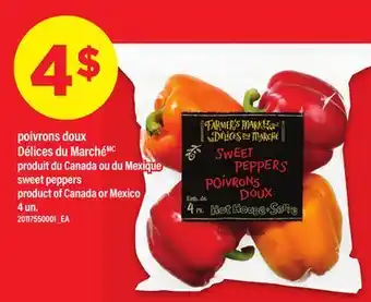 Maxi POIVRONS DOUX DÉLICES DU MARCHÉ | SWEET PEPPERS, 4 UN offer
