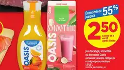 Maxi JUS D'ORANGE, SMOOTHIE OU BOISSONS OASIS, 1,5/1,6 L offer