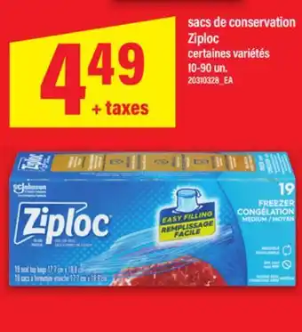Maxi SACS DE CONSERVATION ZIPLOC, 10-90 UN offer