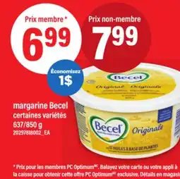Maxi MARGARINE BECEL, 637/850 g offer