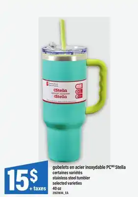 Maxi GOBELETS EN ACIER INOXYDABLE PC STELLA | STAINLESS STEEL TUMBLER, 40 OZ offer