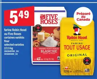 Maxi FARINE ROBIN HOOD OU FIVE ROSES | FLOUR, 2/2.5 KG offer