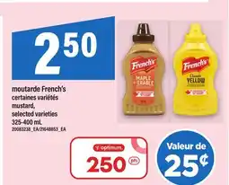 Maxi MOUTARDE FRENCH'S | MUSTARD, 325-400 mL offer