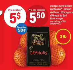 Maxi ORANGES NAVEL DÉLICES DU MARCHÉ | NAVEL ORANGES offer