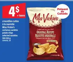 Maxi CROUSTILLES CUITES À LA MARMITE MISS VICKIE'S | POTATO CHIPS, 190/200 G offer