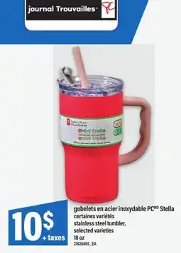 Maxi GOBELETS EN ACIER INOXYDABLE PC STELLA | STAINLESS STEEL TUMBLER offer
