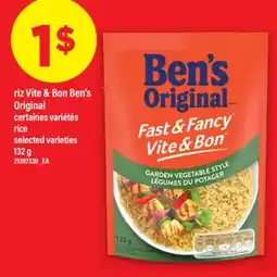 Maxi RIZ VITE & BON BEN'S ORIGINAL | RICE, 132 G offer