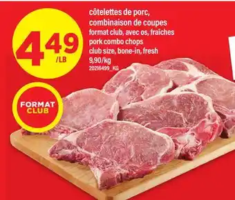 Maxi CÔTELETTES DE PORC, COMBINAISON DE COUPES | PORK COMBO CHOPS offer