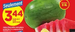 Maxi MELON D'EAU ENTIER SANS PÉPINS, 9 LB offer