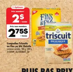 Maxi CRAQUELINS TRISCUITS OU FINS AU BLÉ CHRISTIE, 180 g - 200 g offer