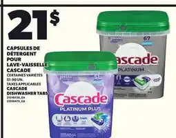 Provigo CAPSULES DE DÉTERGENT POUR LAVE-VAISSELLE CASCADE, 51-90 UN offer