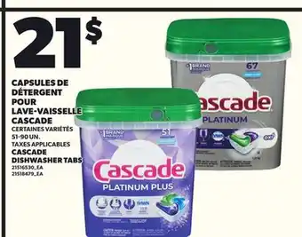 Provigo CAPSULES DE DÉTERGENT POUR LAVE-VAISSELLE CASCADE, 51-90 UN offer