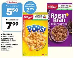 Provigo CÉRÉALES FORMAT FAMILIAL KELLOGG'S, 450-650 G offer