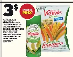Provigo PAILLES AUX LÉGUMES, 120-142 G OU CONTENANT DE CROUSTILLES, 141 G SENSIBLE PORTIONS offer
