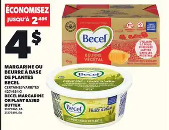 Provigo MARGARINE OU BEURRE À BASE DE PLANTES BECEL, 427/454 G offer