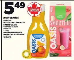 Provigo JUS D'ORANGE CONSIGNE, BOISSONS OU PAUSE SANTÉ OASIS, 1,5/1,6 L offer