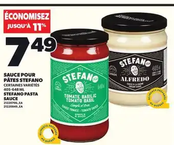 Provigo SAUCE POUR PÂTES STEFANO, 405-648 ML offer