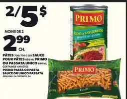 Provigo PÂTES 700/750 G OU SAUCE POUR PÂTES 680 ML PRIMO OU PASSATA UNICO 680 ML offer