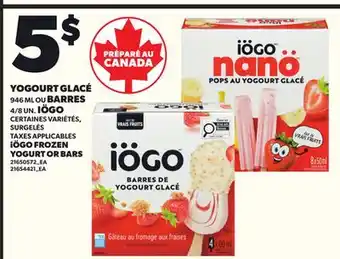 Provigo YOGOURT GLACÉ 946 ML OU BARRES 4/8 UN. IÖGO offer