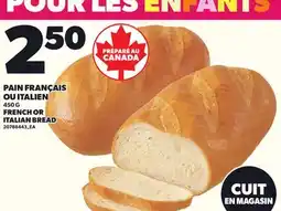 Provigo PAIN FRANÇAIS OU ITALIEN, 450 G offer