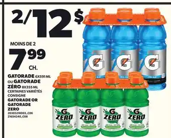 Provigo GATORADE, 6X591 ML OU GATORADE ZÉRO, 8X355 ML offer