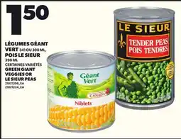 Provigo LÉGUMES GÉANT VERT, 341 OU 398 ML, POIS LE SIEUR, 398 ML offer