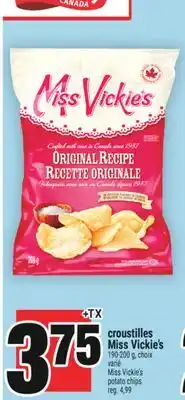 Super C CROUSTILLES MISS VICKIE'S | MISS VICKIE'S POTATO CHIPS offer