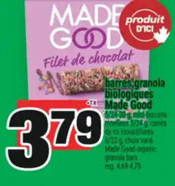 Super C BARRES GRANOLA BIOLOGIQUES MADE GOOD | MADE GOOD ORGANIC GRANOLA BARS offer