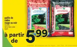 Super C PAILLIS DE CÈDRE ROUGE OU NOIR | RED OR BLACK CEDAR MULCH offer