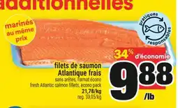 Super C FILETS DE SAUMON ATLANTIQUE FRAIS | ATLANTIC SALMON FILLETS offer