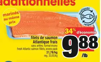 Super C FILETS DE SAUMON ATLANTIQUE FRAIS | ATLANTIC SALMON FILLETS offer